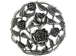 Pewter lid Roses 80 mm