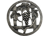 Pewter lid - Grapevine - 80 mm