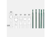 Proxxon - Fraises de precision en wolfram-vanadium - Axe O2 35 mm  5pc 