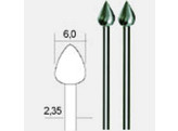 Proxxon - Flame shaped milling cutters - Axle O2 35 mm - 6 mm  2pc 