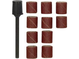 Proxxon - Support 10 mm avec 10 cylindres de poncage - Grain 150