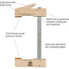 Klemmsia - Glue clamp - Length 200 mm - Depth 110 mm