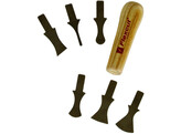 Flexcut - Set of scrapers with 1 handle  6pc 