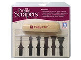 Flexcut - Set of scrapers with 1 handle  6pc 