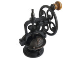 Coffee grinder mechanism with hand wheel