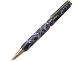 Gold Twist Stylos a bille - Plaque or - noir