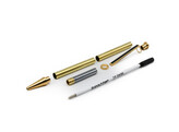 Gold Twist Stylos a bille - Plaque or - noir