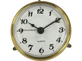 Horloge 70 mm  blanc  arabes