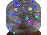 Tiny Turner -  Boule en verre 8 cm - LED multicolores