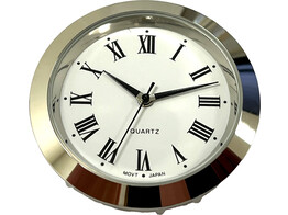 Horloge 36 mm  blanc  romaine  chrome