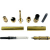 Beaufort Ink - Cyclone Fountain Pen - gold with black chrome accent