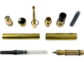 Beaufort Ink - Cyclone Fountain Pen - gold with black chrome accent
