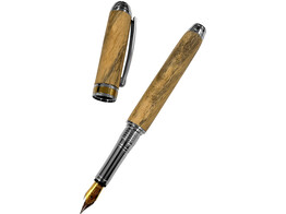 Beaufort Ink - Mistral Fountain Pen - black titanium with titanium gold accent