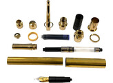 Beaufort Ink - Stylo plume Mistral - or titane avec accent or brosse