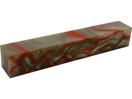 Acetate acrylique - Gris perle / Orange - 20 x 20 x 130 mm