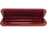 Maple pen box for 2 pens - Red