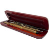 Maple pen box for 2 pens - Red