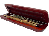 Maple pen box for 2 pens - Red