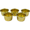 Porte-bougie - Plaque or  5pc 