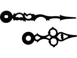 Clock hands SERPENTINE - 60 mm - Black