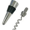 Combinaison bouchon de bouteille/tire-bouchon - Chrome
