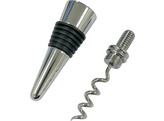 Combinaison bouchon de bouteille/tire-bouchon - Chrome