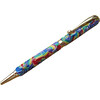 Jeu de 5 stylos a bille - Plaque or - noir