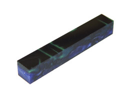 Acetate acrylique - Vert de mer / Noir / Bleu iris - 20 x 20 x 130 mm