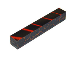 Acrylic acetate - Dark orange / Black - 20 x 20 x 130 mm