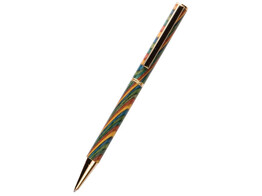 Jeu de 5 stylos a bille - Plaque or - noir