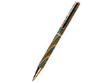 Jeu de 5 stylos a bille - Plaque or - noir
