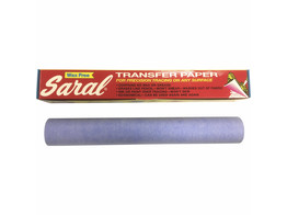 Papier Saral Transfer bleu  4 feuilles de 91 x 305 mm