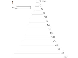 Chisel 1 Pfeil - Straight - 2 Folds