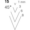 Pfeil - V-parting tool 45  - n 15 - 6 mm