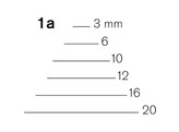 Pfeil - Gekropte beitel - 1a - 12 mm