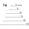 Pfeil - Gekropte beitel - 1a - 20 mm