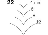 Pfeil - Gewelfde burijn - n 22 - 6 mm