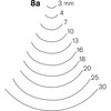 Pfeil - Gouge coudee - 8a - 3 mm