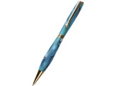 Premium Twist with decorated band - Ball-point pen mechanism - Gold-plated