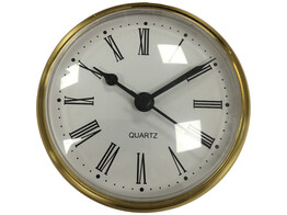 Horloge 85 mm  blanc  romaine