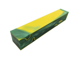 Acetate acrylique - Tourbillon vert / jaune - 20 x 20 x 135 mm